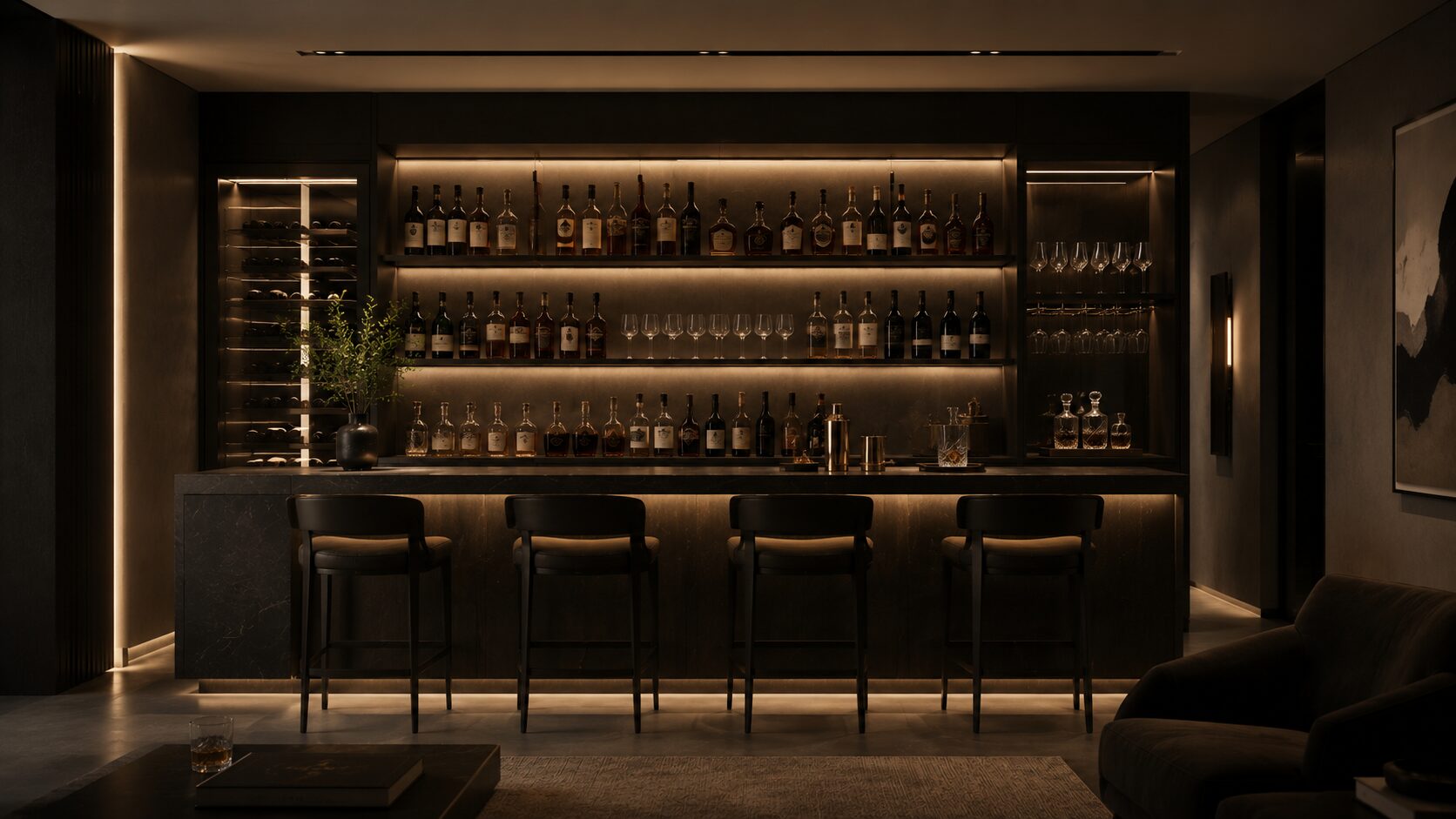 The bar, after midnight
