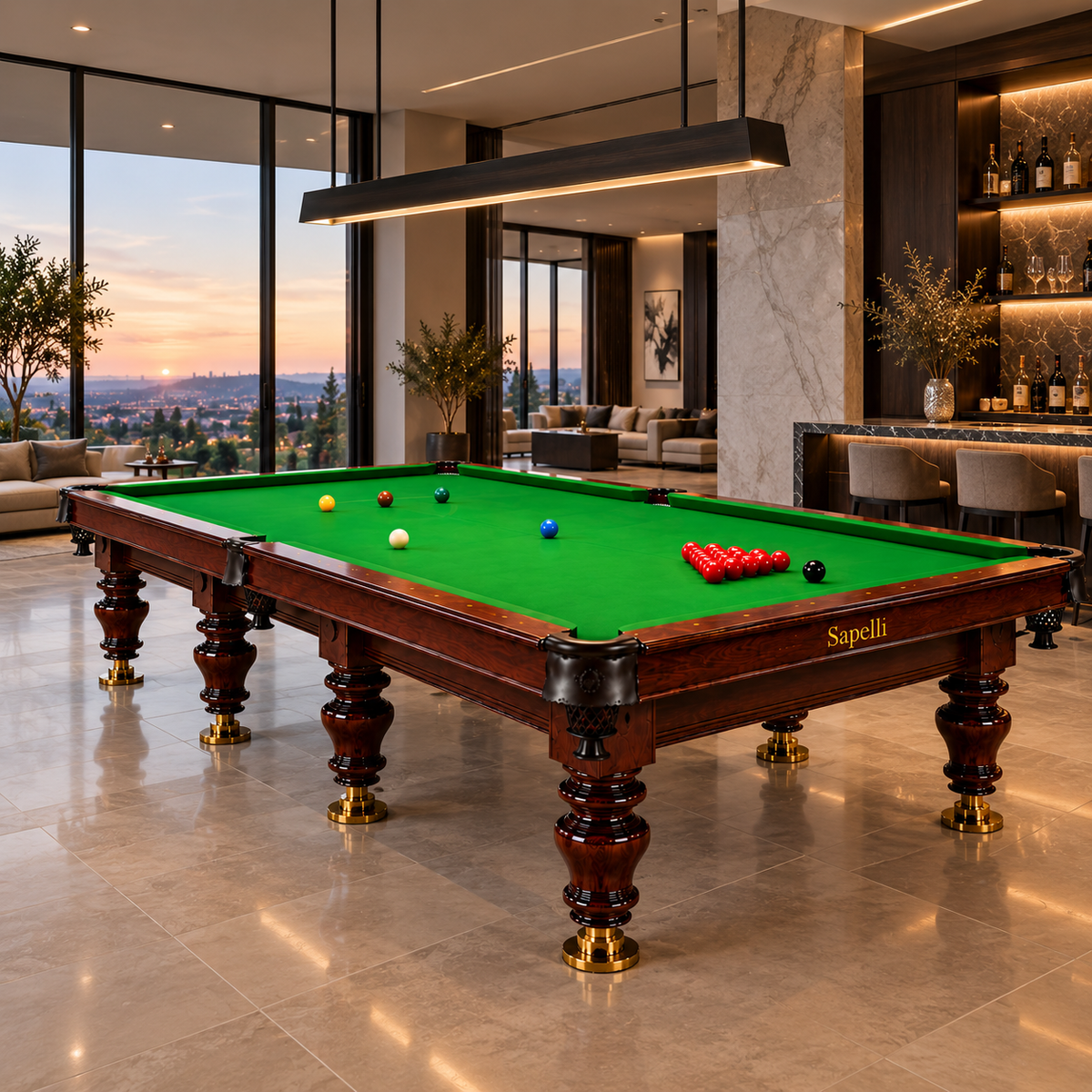 Sapelli History Classic Snooker Table