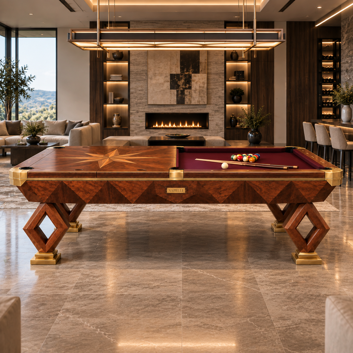 Sapelli History V6 Billiards Table