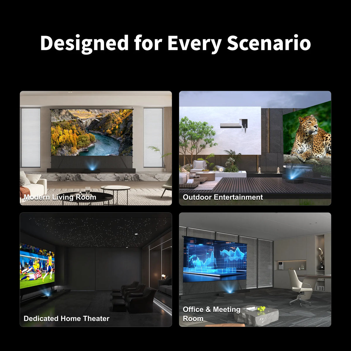 Wupro Cinema LeApex CLR Smart Motorized Floor Rising Screen