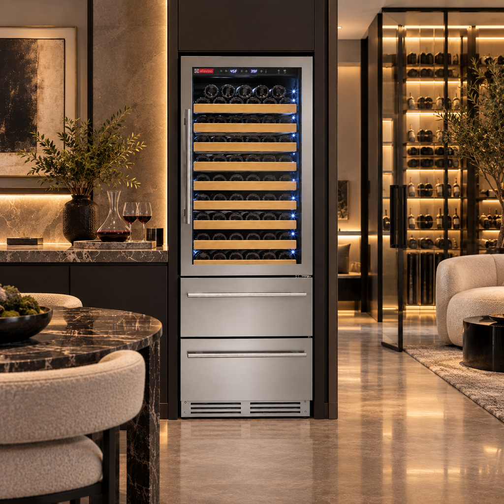 Allavino 108 Bottle Stainless Steel Wine Refrigerator