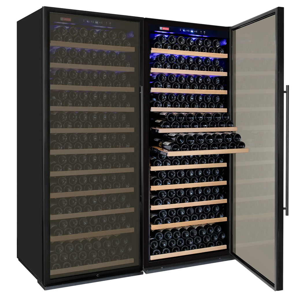 Allavino Vite Series 610 Bottle Dual Zone Side-by-Side Wine Refrigerator, Black