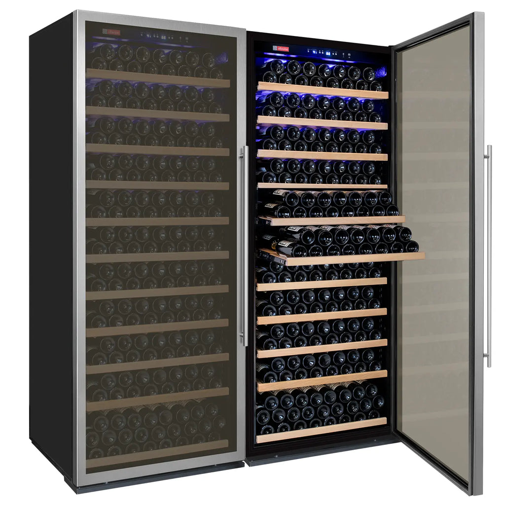 Allavino Vite Series 610 Bottle Dual Zone Side-by-Side Wine Refrigerator, Stainless Steel