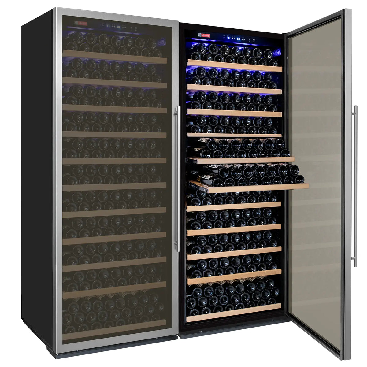 Allavino Vite Series 610 Bottle Dual Zone Side-by-Side Wine Refrigerator, Stainless Steel