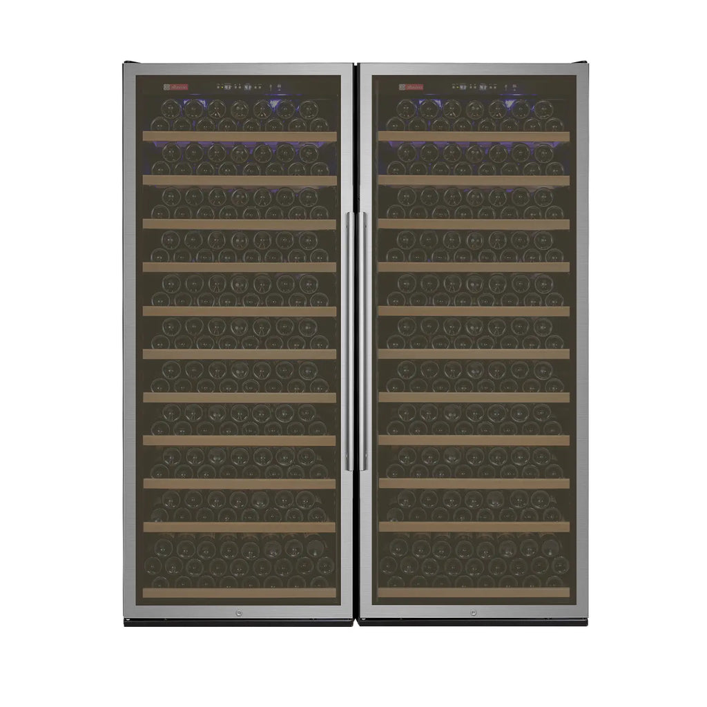 Allavino Vite Series 610 Bottle Dual Zone Side-by-Side Wine Refrigerator, Stainless Steel