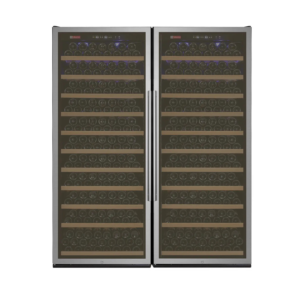 Allavino Vite Series 610 Bottle Dual Zone Side-by-Side Wine Refrigerator, Stainless Steel