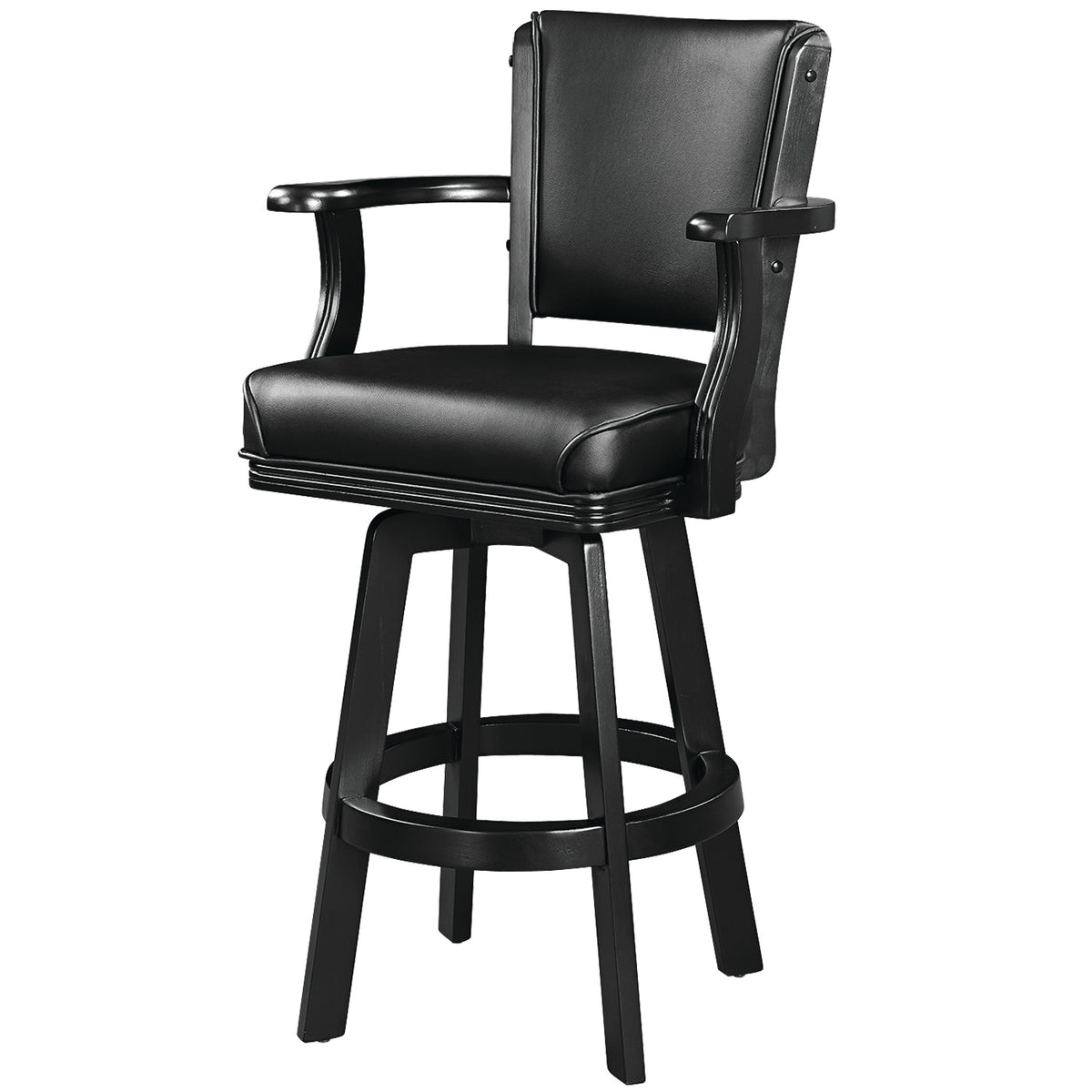 RAM Game Room Solid Wood Swivel Barstool with Arms 30"