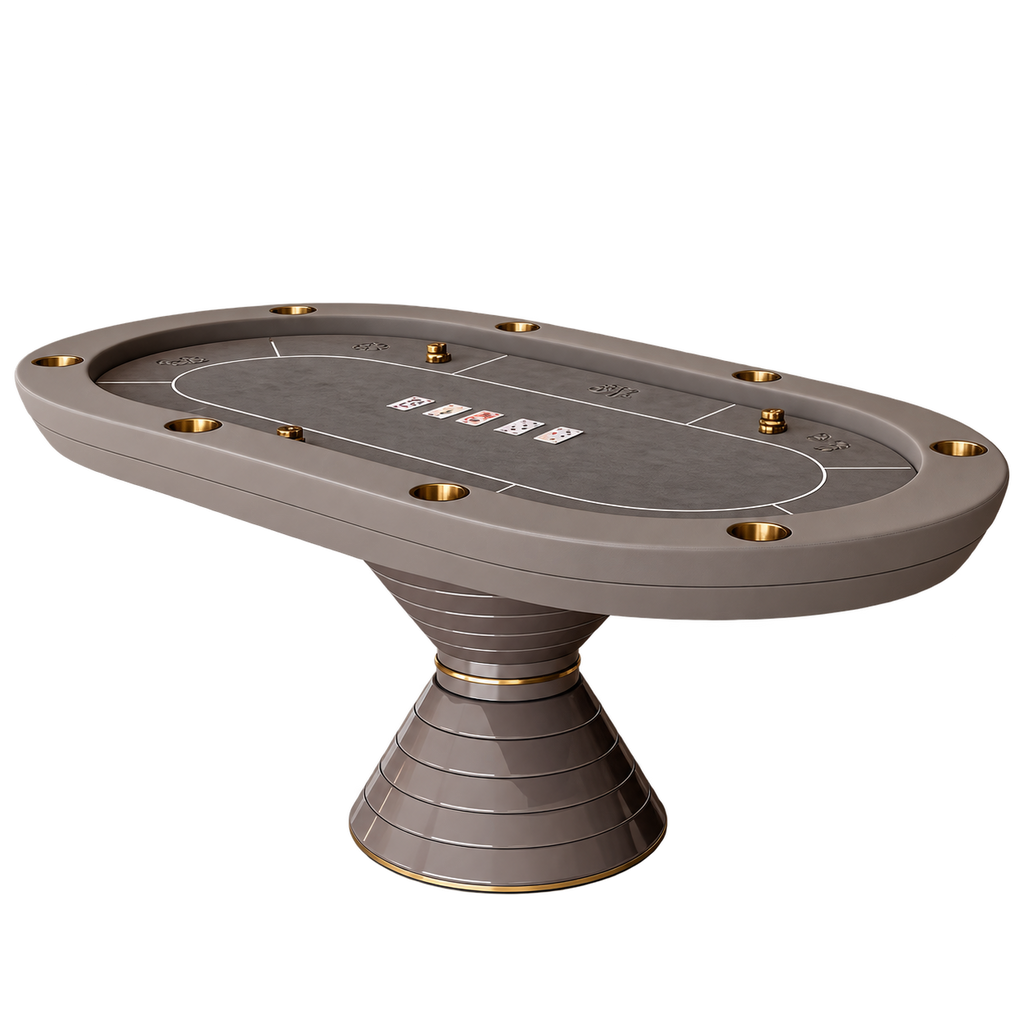 Billiards 147 Convera Ten-Player Poker Table, Gray