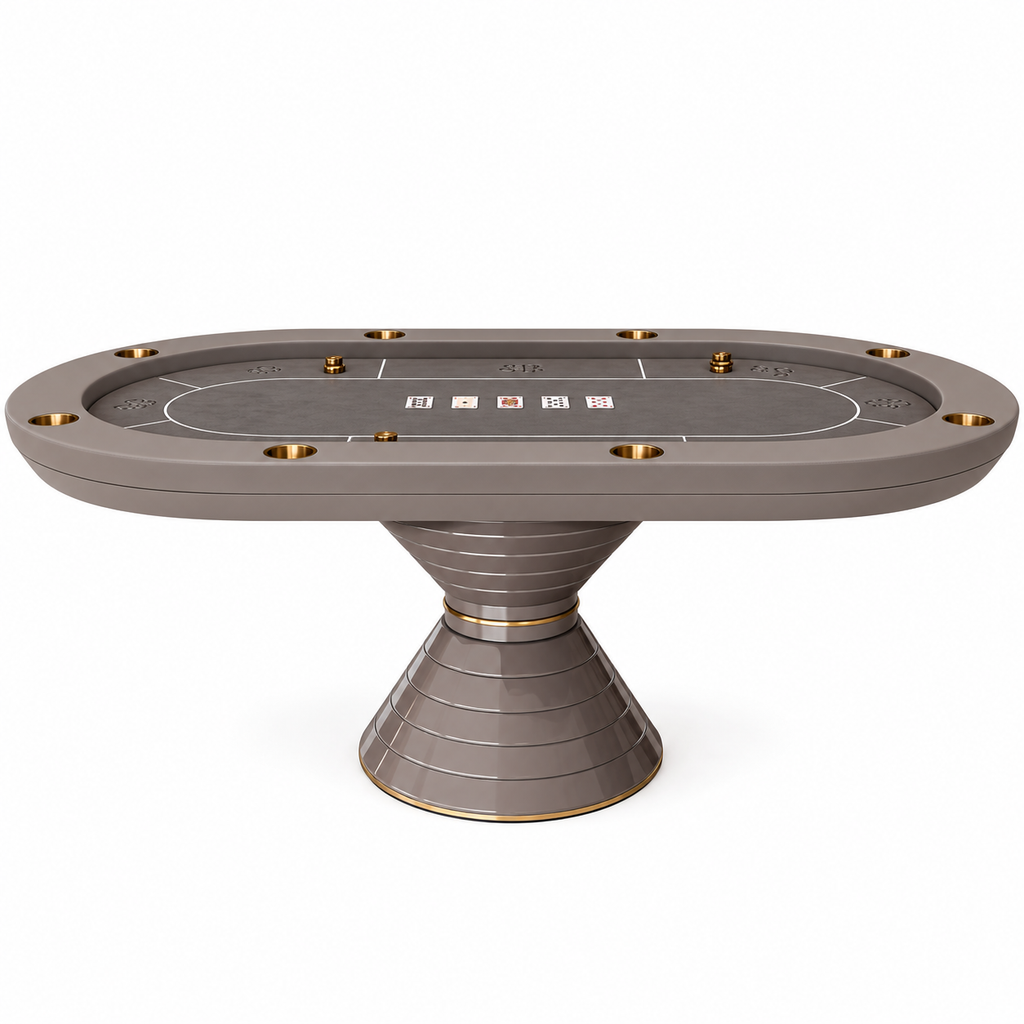 Billiards 147 Convera Ten-Player Poker Table, Gray