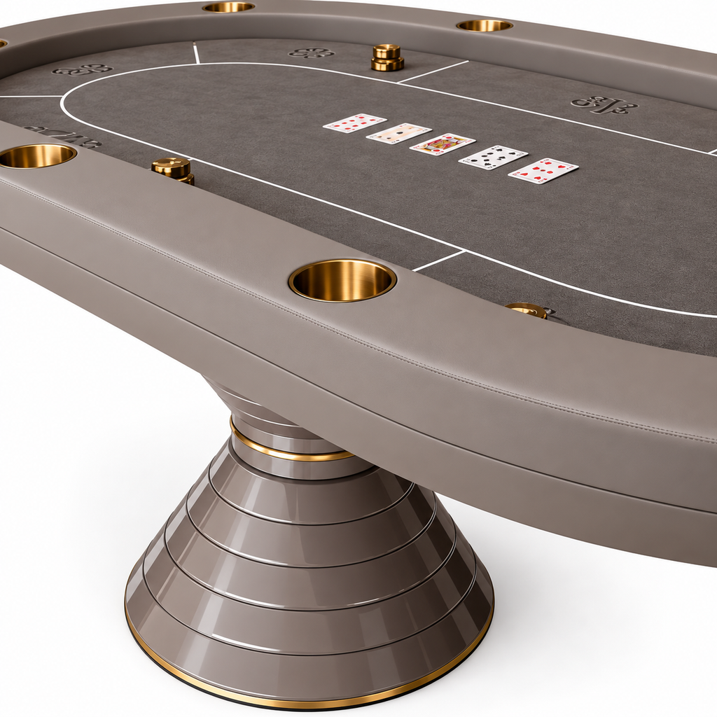 Billiards 147 Convera Ten-Player Poker Table, Gray