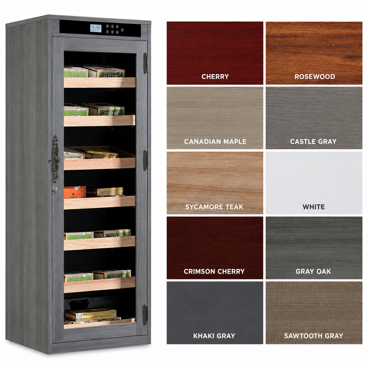 Remington Lite Custom Finish Electronic Cigar Cabinet