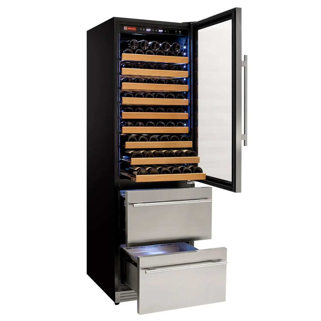 Allavino 108 Bottle Stainless Steel Wine Refrigerator