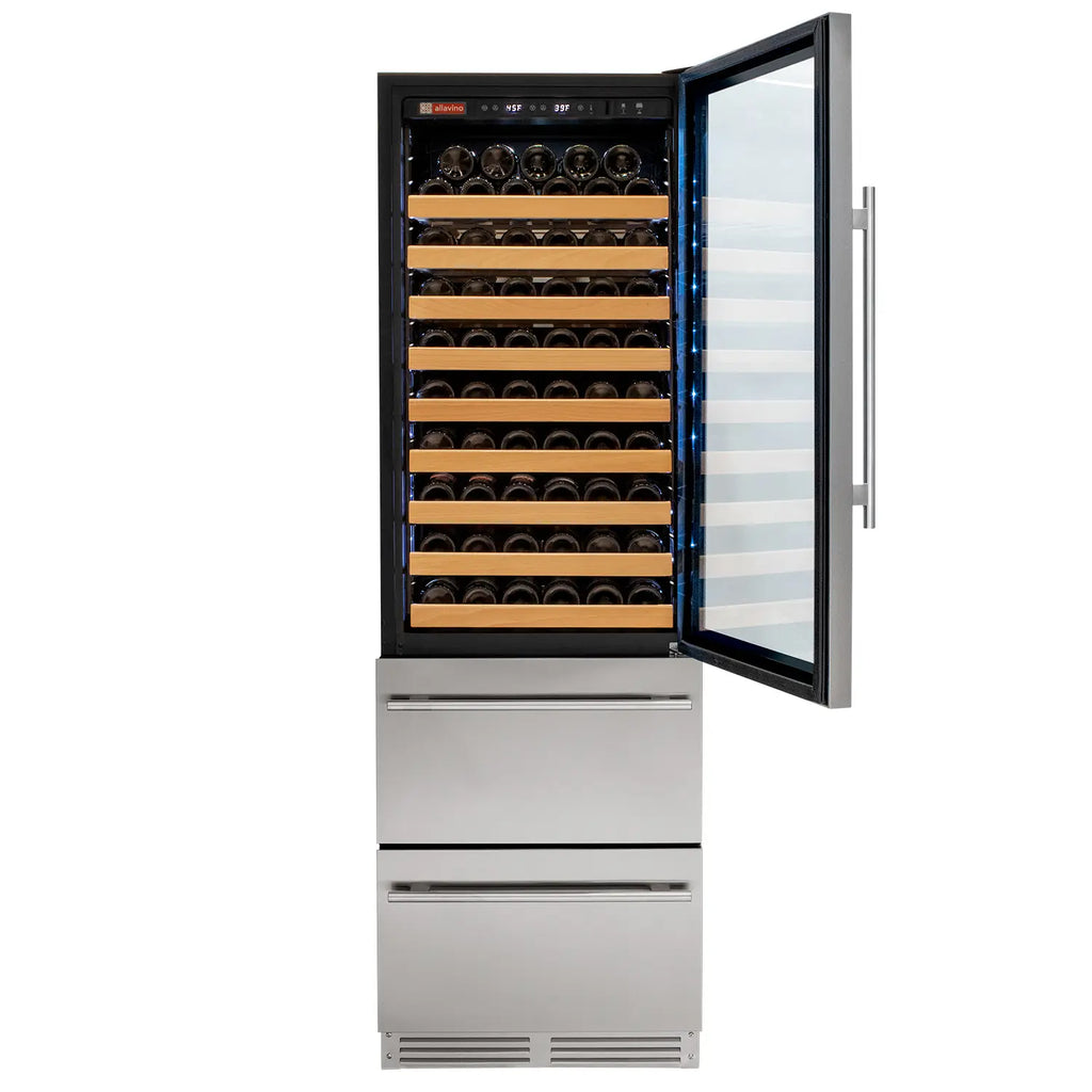 Allavino 108 Bottle Stainless Steel Wine Refrigerator