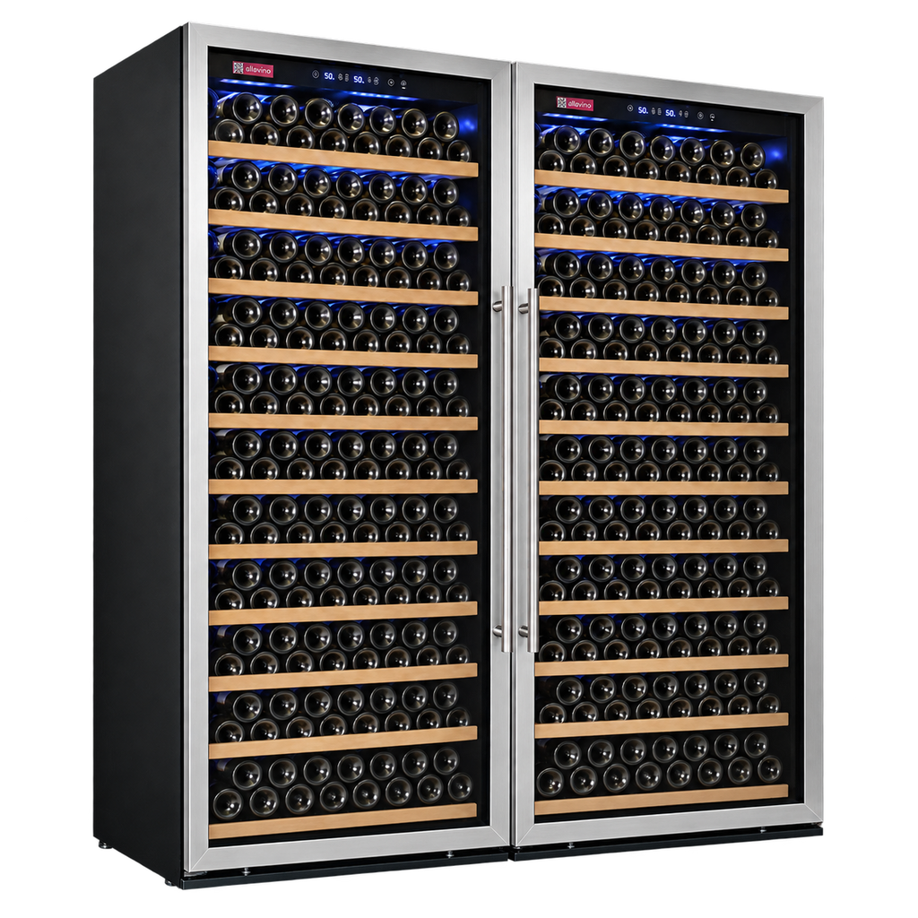 Allavino Vite Series 610 Bottle Dual Zone Side-by-Side Wine Refrigerator, Stainless Steel