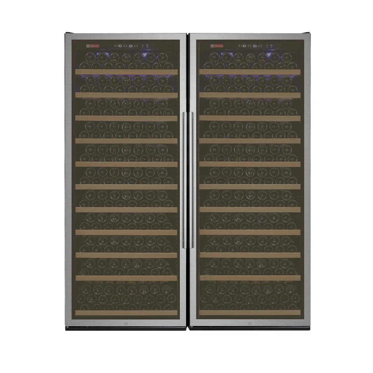 Allavino Vite Series 610 Bottle Dual Zone Side-by-Side Wine Refrigerator, Stainless Steel
