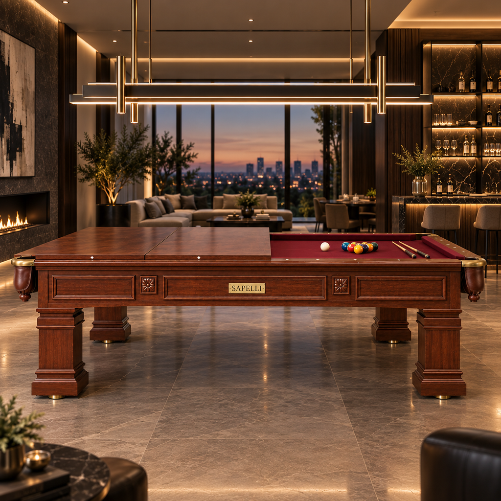 Sapelli History V10 Billiards & Dining Table