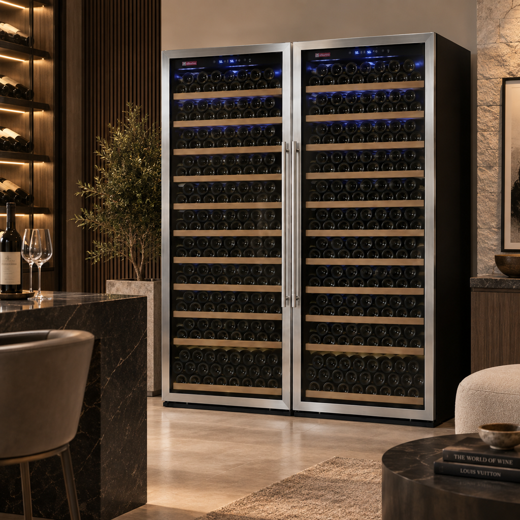 Allavino Vite Series 610 Bottle Dual Zone Side-by-Side Wine Refrigerator, Stainless Steel