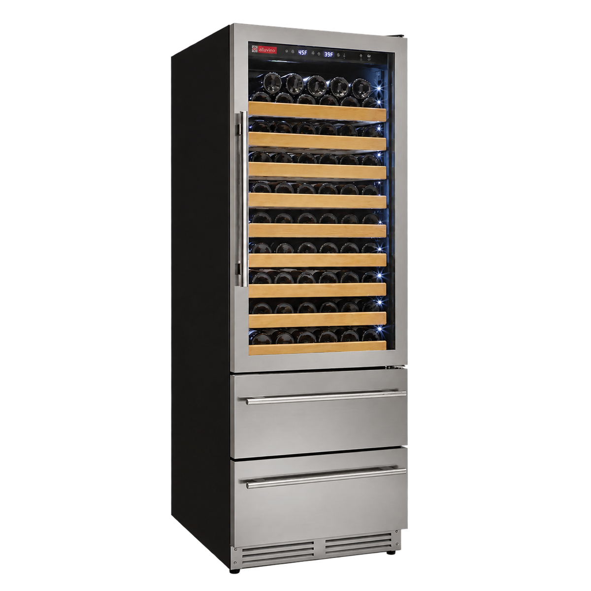 Allavino 108 Bottle Stainless Steel Wine Refrigerator
