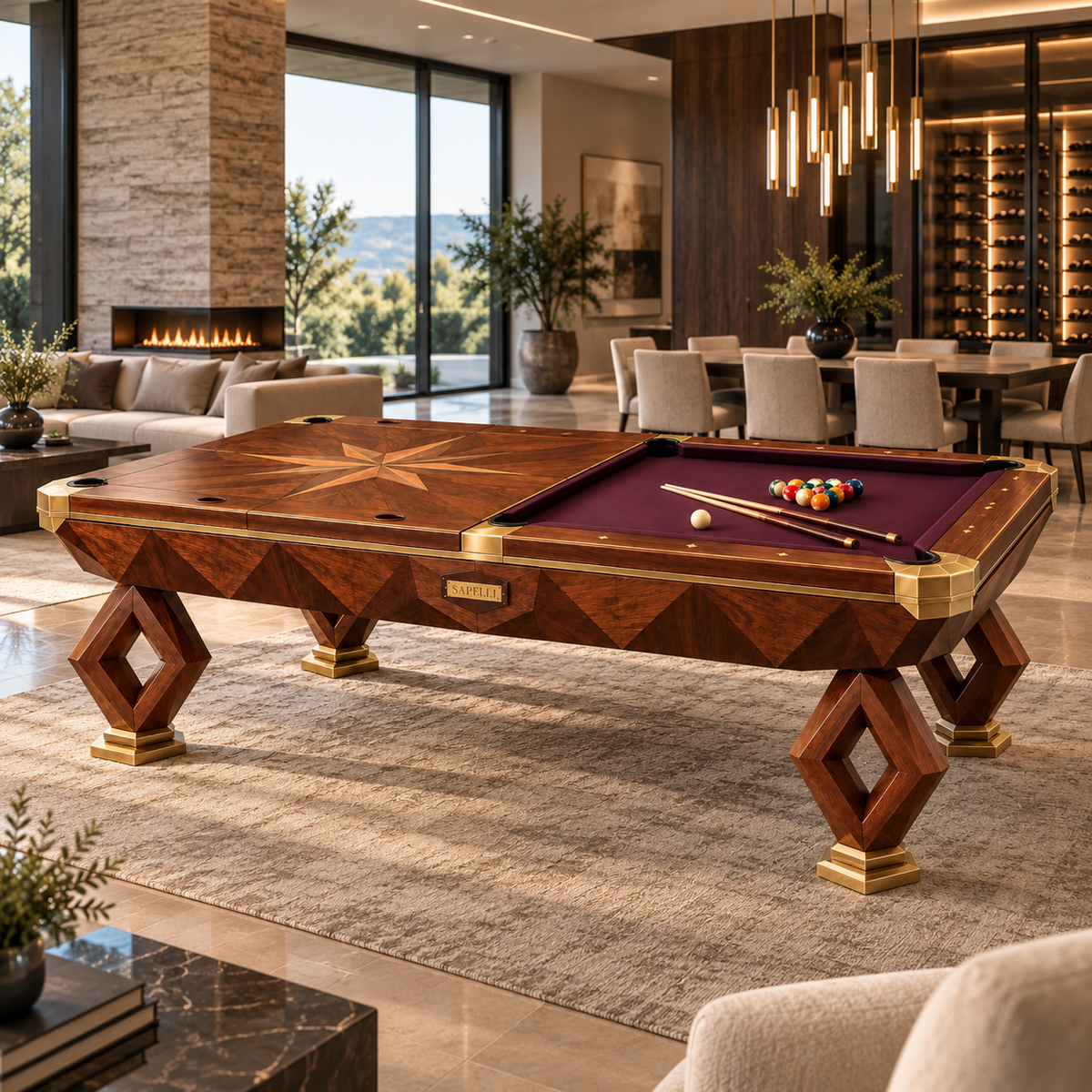 Sapelli History V6 Billiards Table