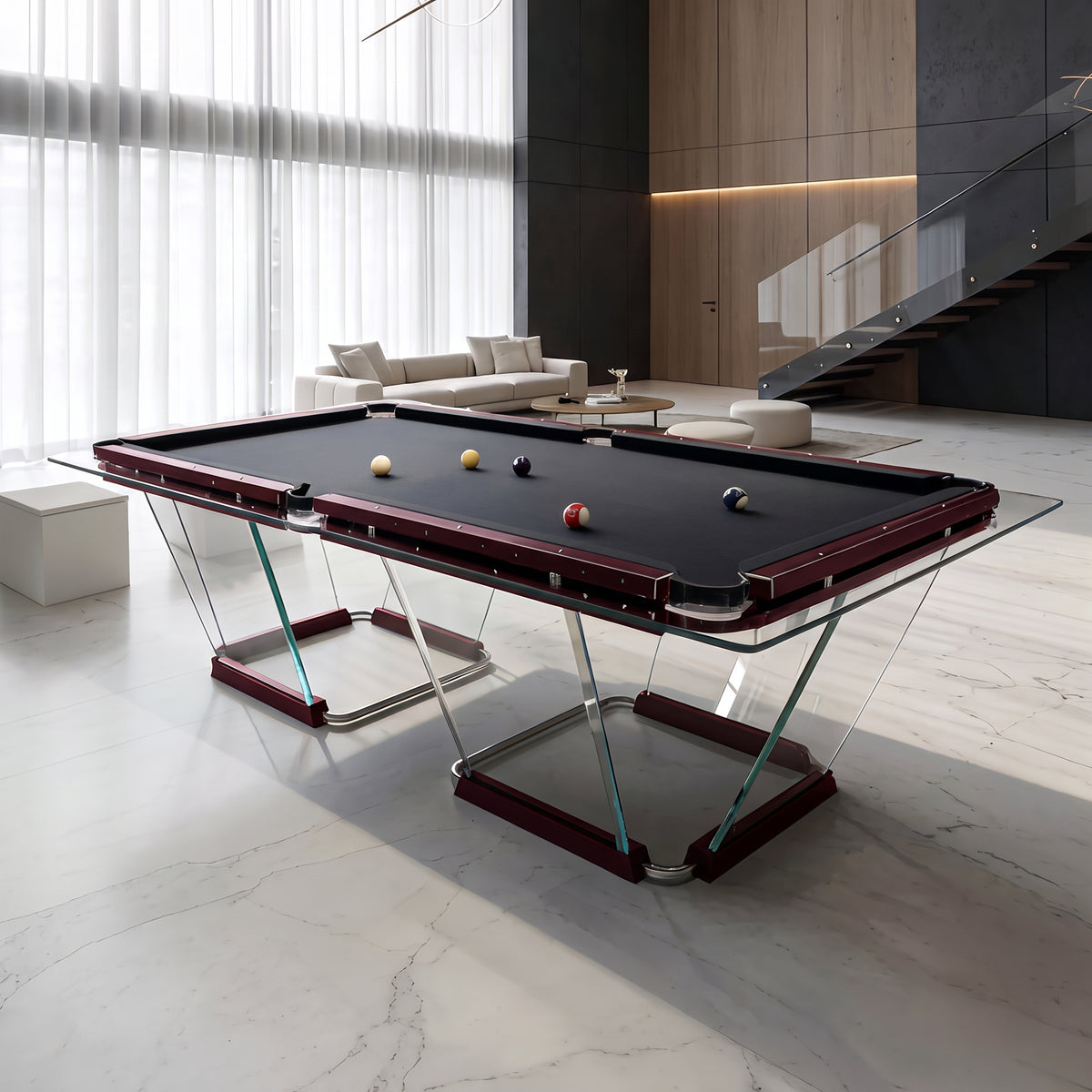 Billiards 147 Vitrella Premium Glass Pool Table