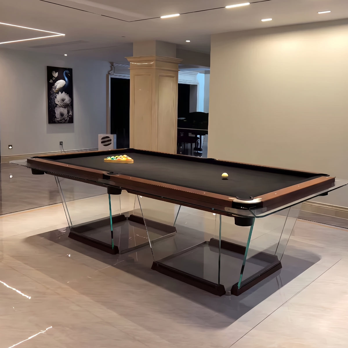 Billiards 147 Vitrella Premium Glass Pool Table